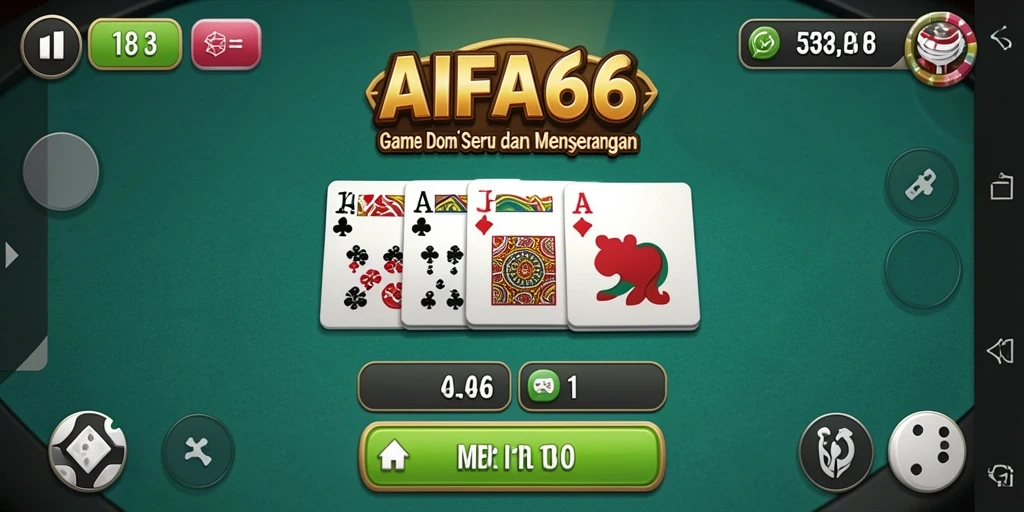Screenshot gameplay AIFA66 menampilkan keseruan permainan Domino.