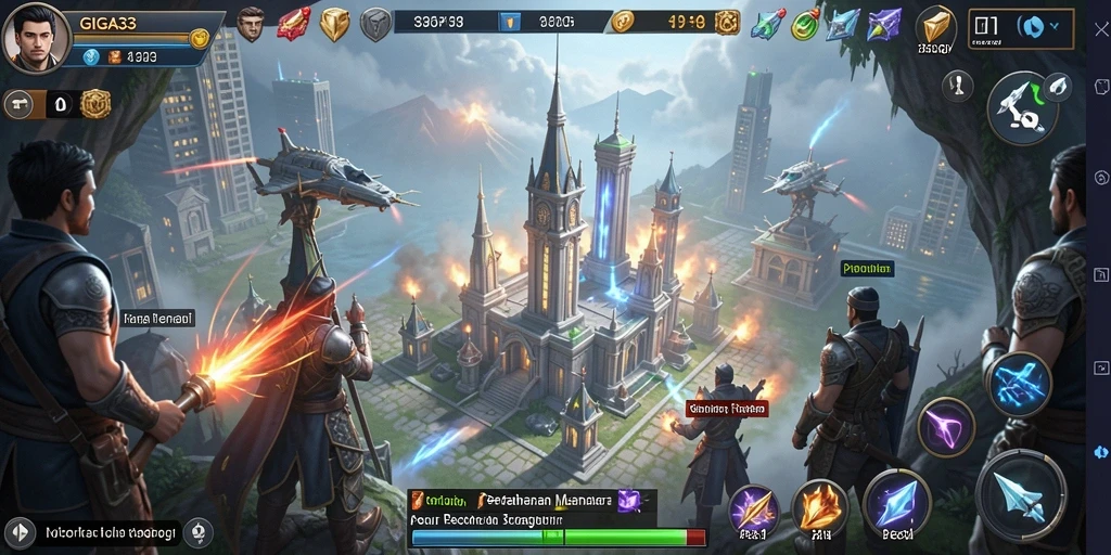 Gameplay menara pertahanan yang menarik dan seru dalam GIGA33.