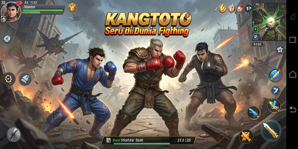 Screenshot gameplay KANGTOTO dengan pertarungan seru.