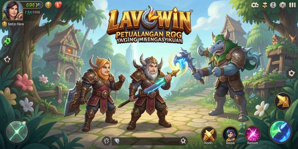 Tampilan gameplay seru dari LAVOWIN dengan aksi RPG yang mendebarkan.