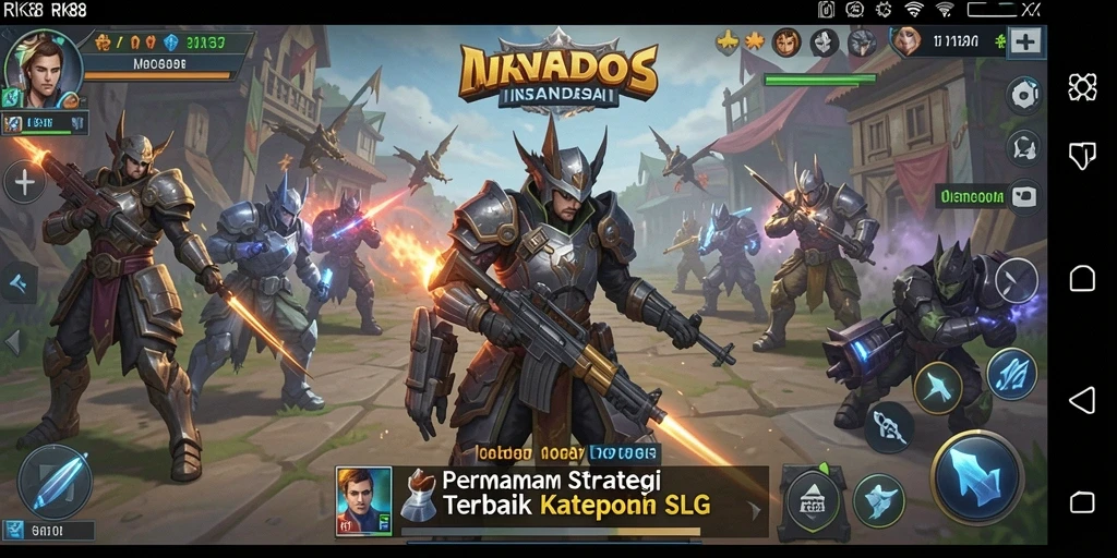 Screenshot utama RK88 menampilkan aksi strategis yang seru.