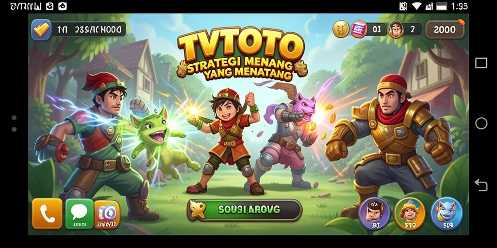 Tampilan cerah dan dinamis dari gameplay TVTOTO yang menantang.
