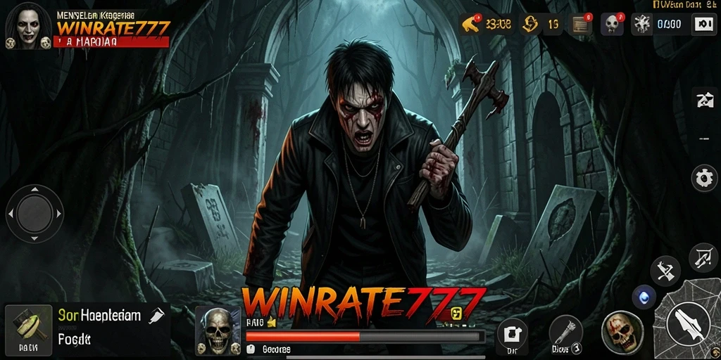 Tampilan gameplay <strong>WINRATE777</strong> yang penuh ketegangan dan kengerian.